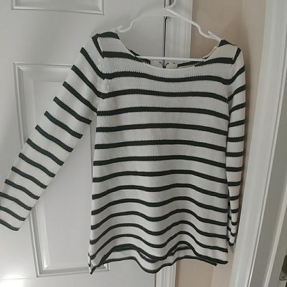 Zara Sweaters - Zara Knit green and white sweater